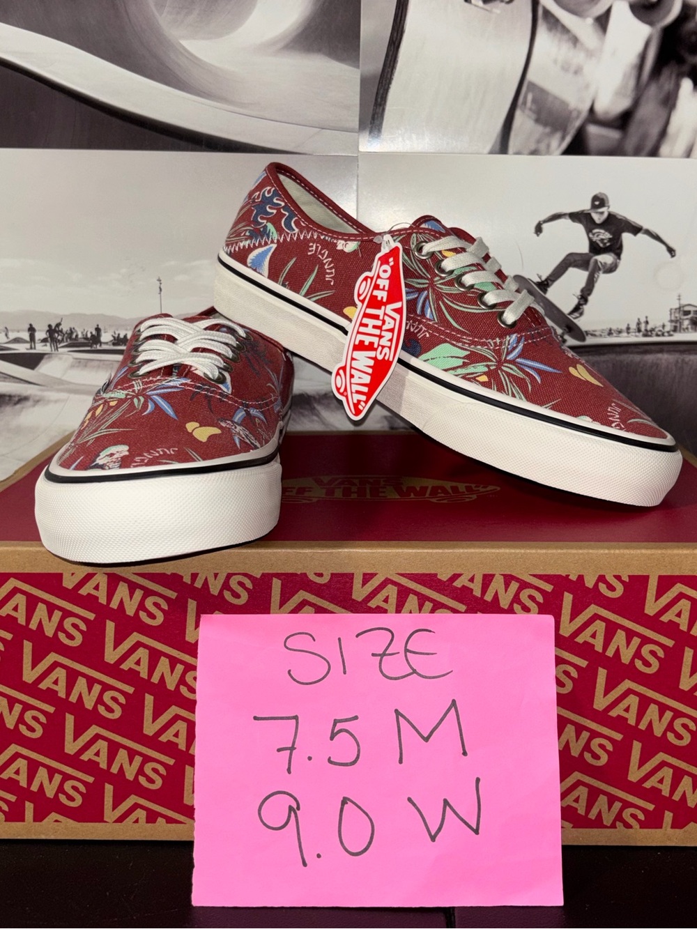 Vans Authentic SF Hawaiian Jungle sz 7.5 Men’s 9.0 Woman